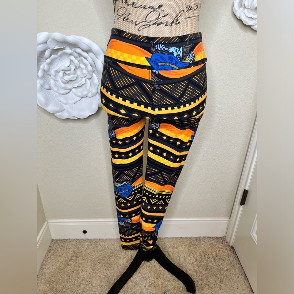 LuLaRoe Aztec Geometric Halloween Witch One Size Leggings - Picture 9 of 12